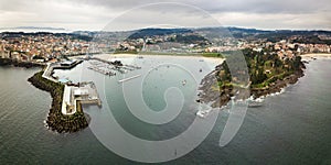 Sanxenxo and Silgar beach in Pontevedra, Spain