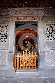 Sanxia Qingshui Zushi Temple with elaborate carvings and sculptures