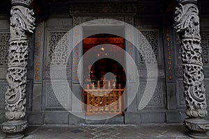 Sanxia Qingshui Zushi Temple with elaborate carvings and sculptures photo