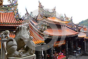 Sanxia Qingshui Zushi Temple with elaborate carvings and sculptures photo