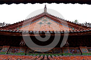 Sanxia Qingshui Zushi Temple with elaborate carvings and sculptures photo