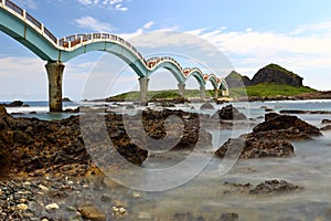 Sanxiantai Arch Bridge The eight-arched bridge in Sanxiantai, located at Taitung,