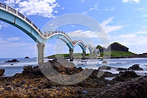 Sanxiantai Arch Bridge The eight-arched bridge in Sanxiantai, located at Taitung, photo