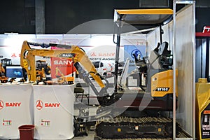 Sany excavator at Philconstruct in Pasay, Philippines