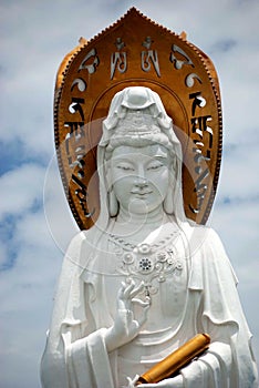 SanYa, China: Face of Guan Yin Buddha photo