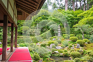 Sanzenin Temple in Ohara, Kyoto, Japan. Sanzenin Temple was founded in 804