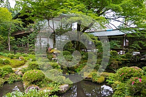 Sanzenin Temple in Ohara, Kyoto, Japan. Sanzenin Temple was founded in 804