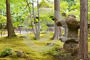 Sanzenin Temple in Ohara, Kyoto, Japan. Sanzenin Temple was founded in 804