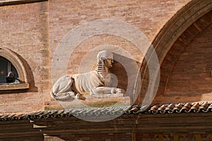 Sanzio Theater in Urbino, city and world heritage site in the Marche - Italy