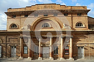 Sanzio Theater in Urbino, city and world heritage site in the Marche - Italy photo