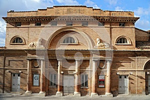 Sanzio Theater in Urbino, city and world heritage site in the Marche - Italy