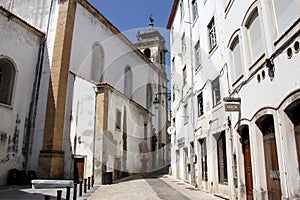 Sao Bartolomeu Church, side view from Adro da Cima, Coimbra, Portugal