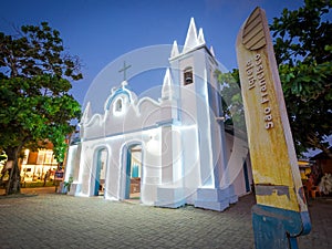 Sao Francisco Church in Praia do Forte, Bahia, Brazil