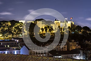 Sao jorge castle hostoric place in lisbon located in freguesia of santa maria maior portugal photo