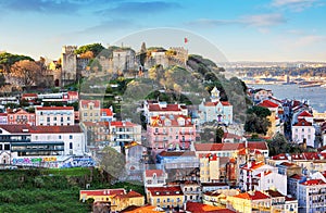 Sao Jorge Castle in Lisbon, Portugal