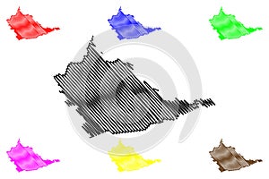 Sao Miguel das Matas municipality Bahia state, Municipalities of Brazil, Federative Republic of Brazil map vector illustration, photo