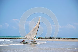 Sao Miguel do Gostoso, Rio Grande do Norte / Brazil. 2020. Empty and paradisiacal beach