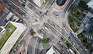 Sao Paulo, Avenida Paulista and Consolacao street