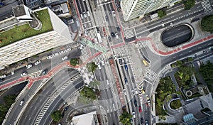 Sao Paulo, Avenida Paulista and Consolacao street