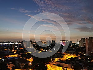 SAO PAULO, BRAZIL - JANUARY 30, 2021: Dawn view of the runway of the domestic airport of Congonhas