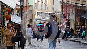 SAO PAULO, BRAZIL - MAY 16, 2019: Visiting the March 25th Street a popular shopping street in the central zone of SÃÂ£o Paulo,