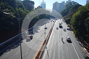 Sao Paulo/Brazil: streetview, avenue, cityscape