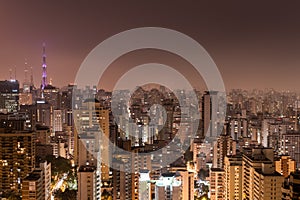 Sao Paulo City at Night photo