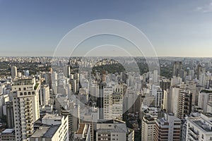 Sao Paulo city view from the top of building