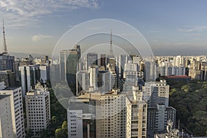 Sao Paulo city view from the top of building