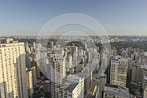 Sao Paulo city view from the top of building