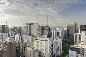 Sao Paulo city view from the top of building