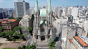 Sao Paulo Shrine at SÃ© Square at center of downtown Sao Paulo