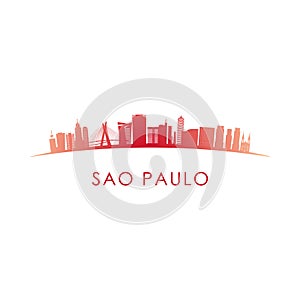 Sao Paulo skyline silhouette.