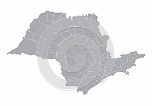 Sao Paulo State microregions map