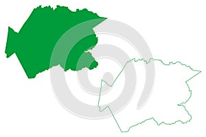 Sao Sebastiao do Passe municipality Bahia state, Municipalities of Brazil, Federative Republic of Brazil map vector illustration