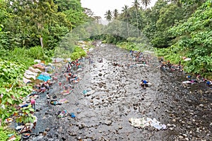 Sao Tome, people washing