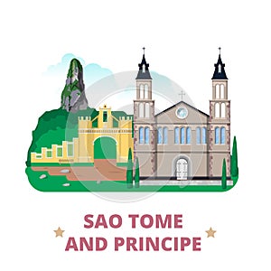 Sao Tome and Principe country design template Flat photo
