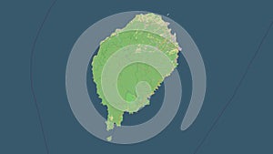 Sao Tome and Principe highlighted. Topo standard