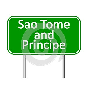 Sao Tome and Principe road sign.