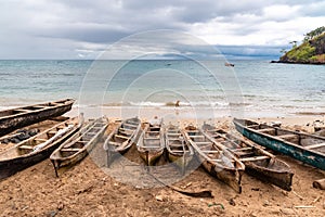 Sao Tome, wooden dugouts