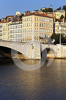 Saone river in Lyon city
