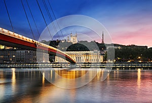 Saone river Lyon, France.