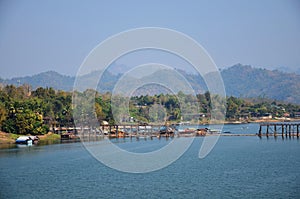 Saphan Mon wooden bridge Broken