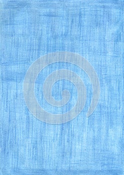 Saphire blue rectangle sheet of paper colored with pencil