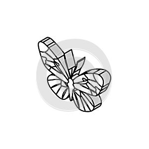 sapho longwing insect isometric icon vector illustration