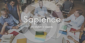 Sapience Highly Educated People Graphic Concept photo