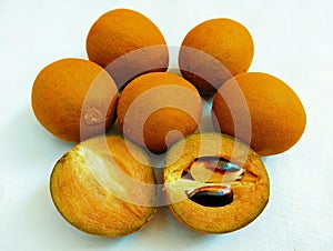 Sapodilla fruit sapota plantfruit food sapoche, manilkara zapota, sapotille, sapote, sapoti chicozapote, chico, chicle photo photo