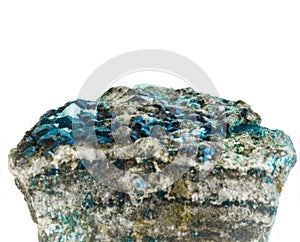Sapphire crystallization on the rock photo