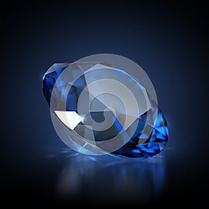 Sapphire on dark background