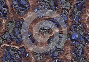 Sapphire Stones Buried Inside the Earth